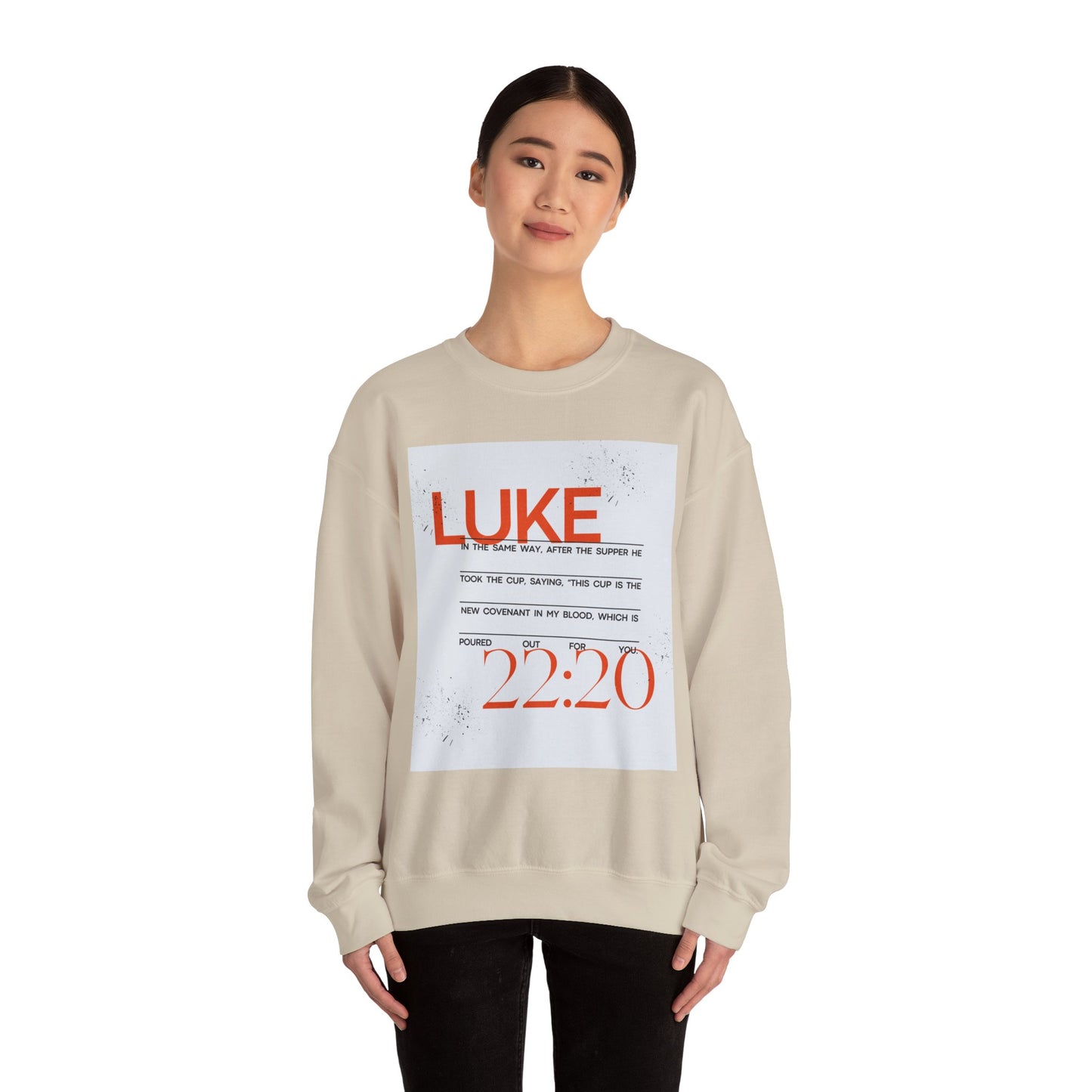 Luke 22:20 Sweatshirt — Christian Scripture Crewneck