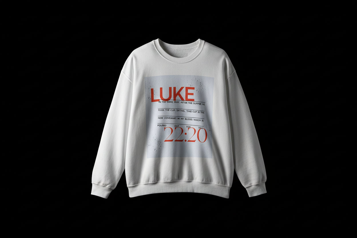 Luke 22:20 Sweatshirt — Christian Scripture Crewneck