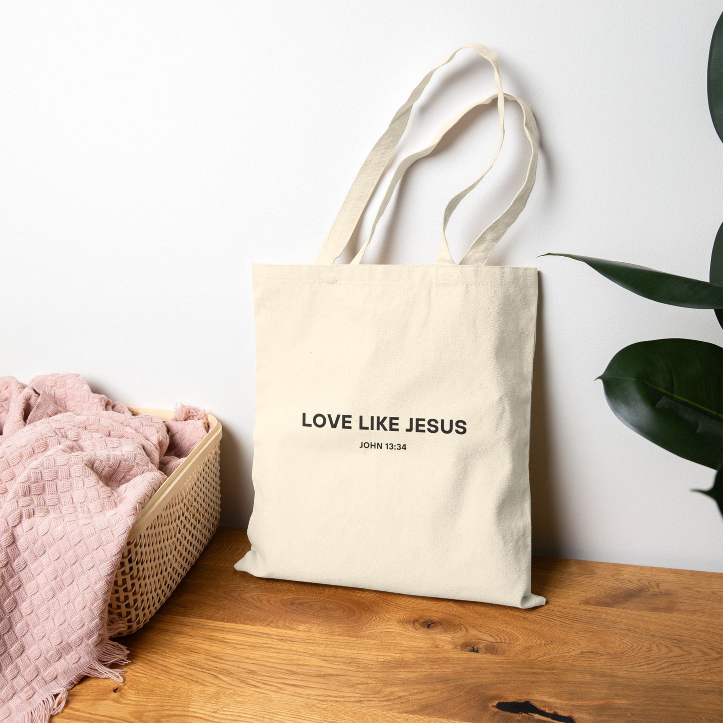 Love Like Jesus Cotton Canvas Tote Bag