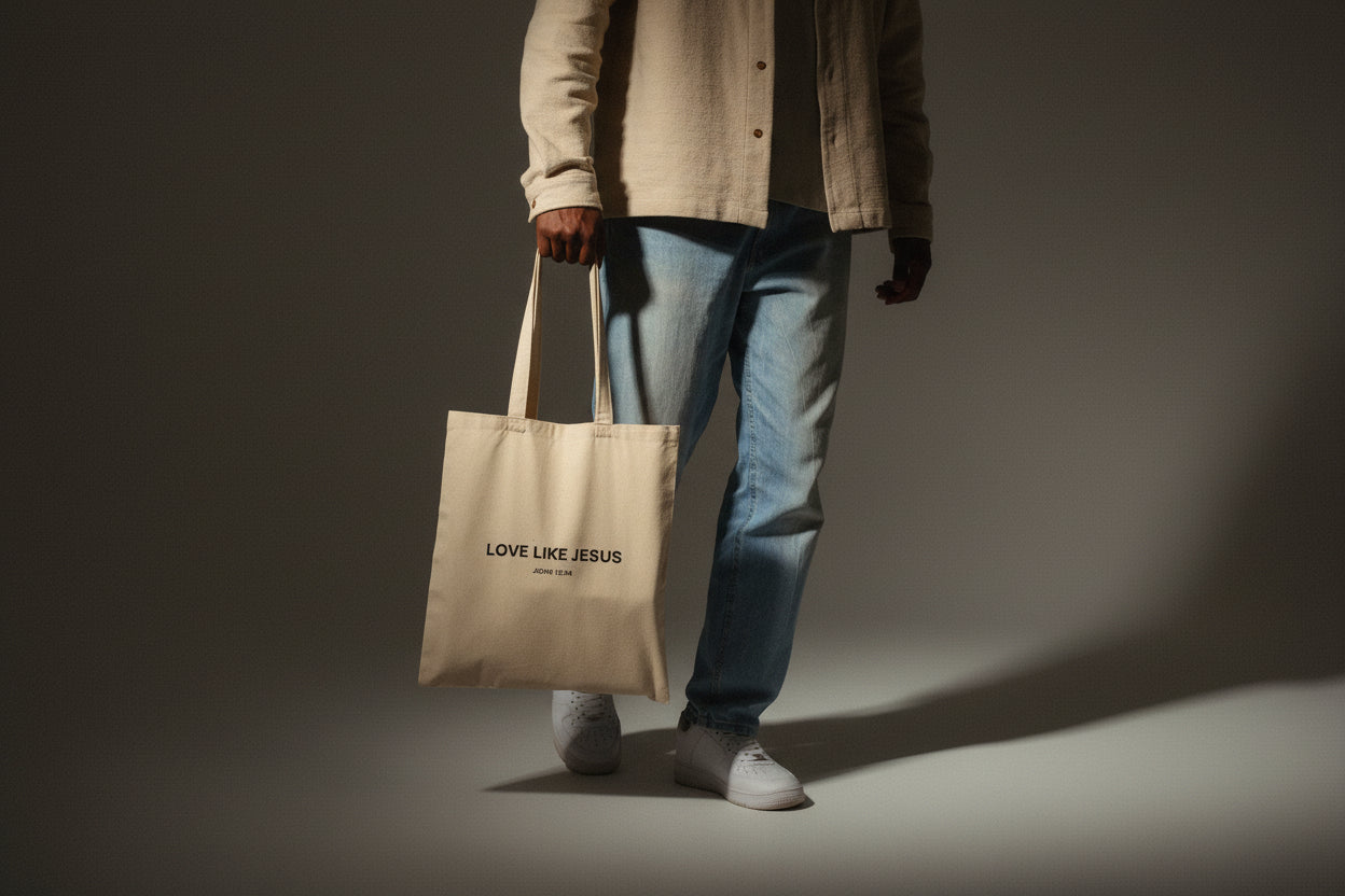Love Like Jesus Cotton Canvas Tote Bag
