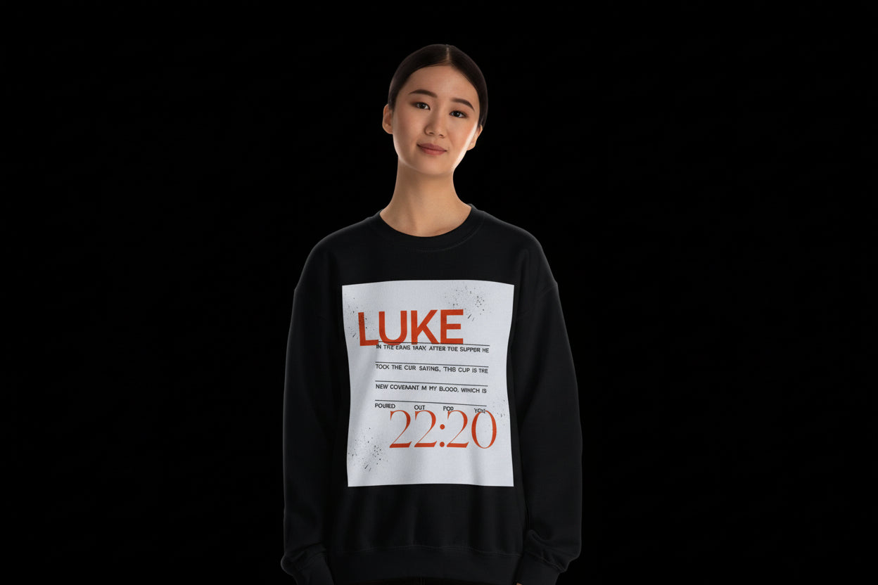 Luke 22:20 Sweatshirt — Christian Scripture Crewneck