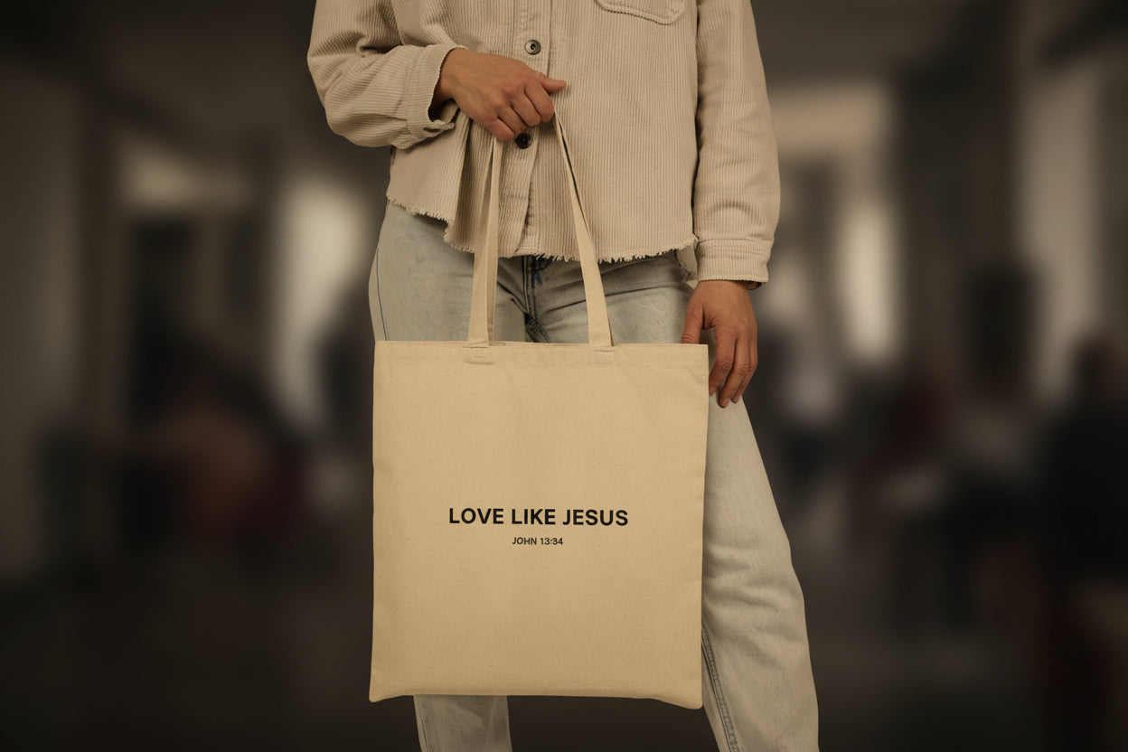 Love Like Jesus Cotton Canvas Tote Bag